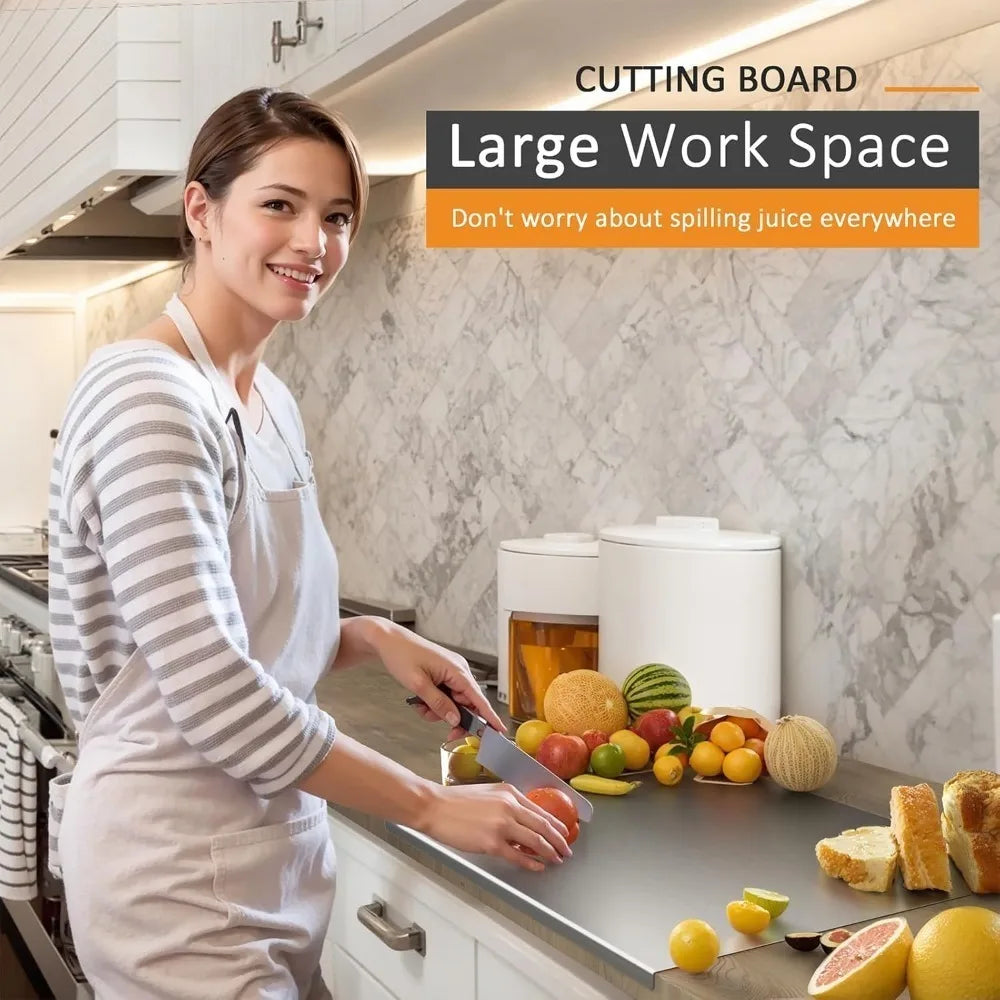 Planche de travail en acier inoxydable 304 – 30 × 40 cm