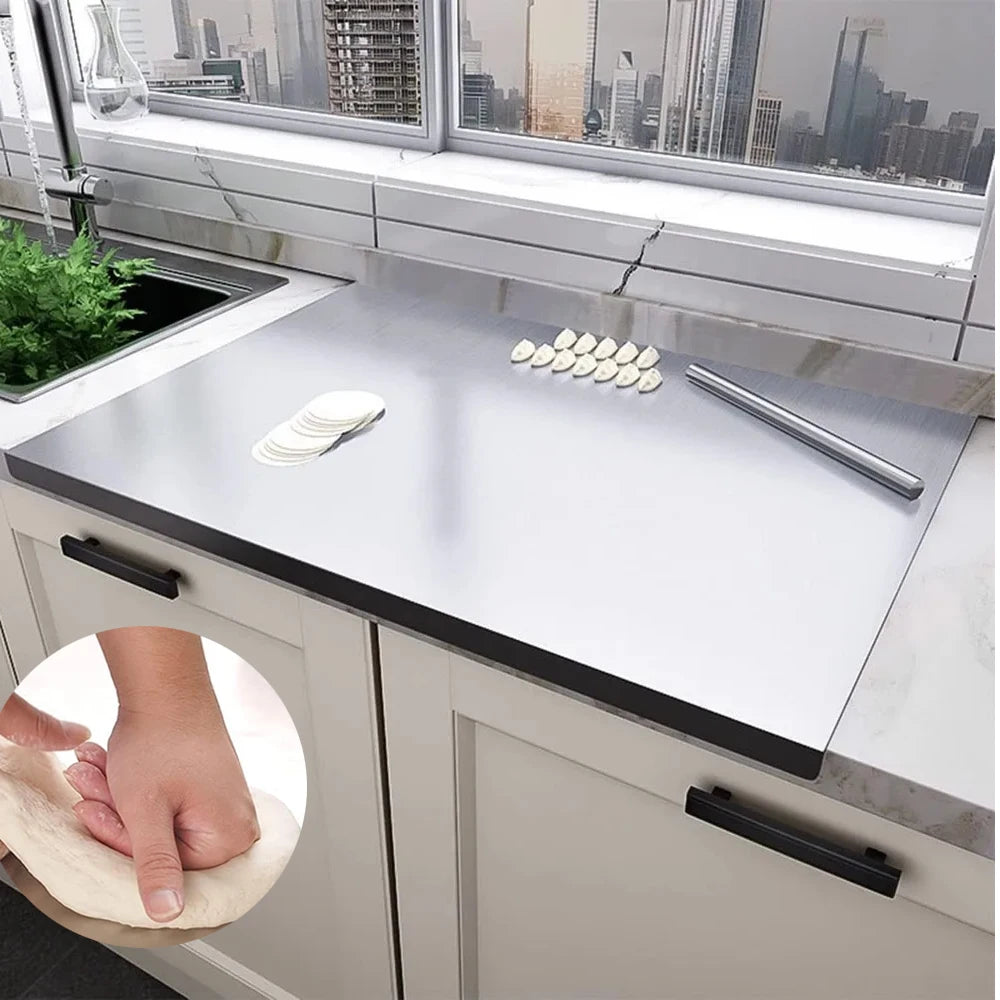Planche de travail en acier inoxydable 304 – 30 × 40 cm