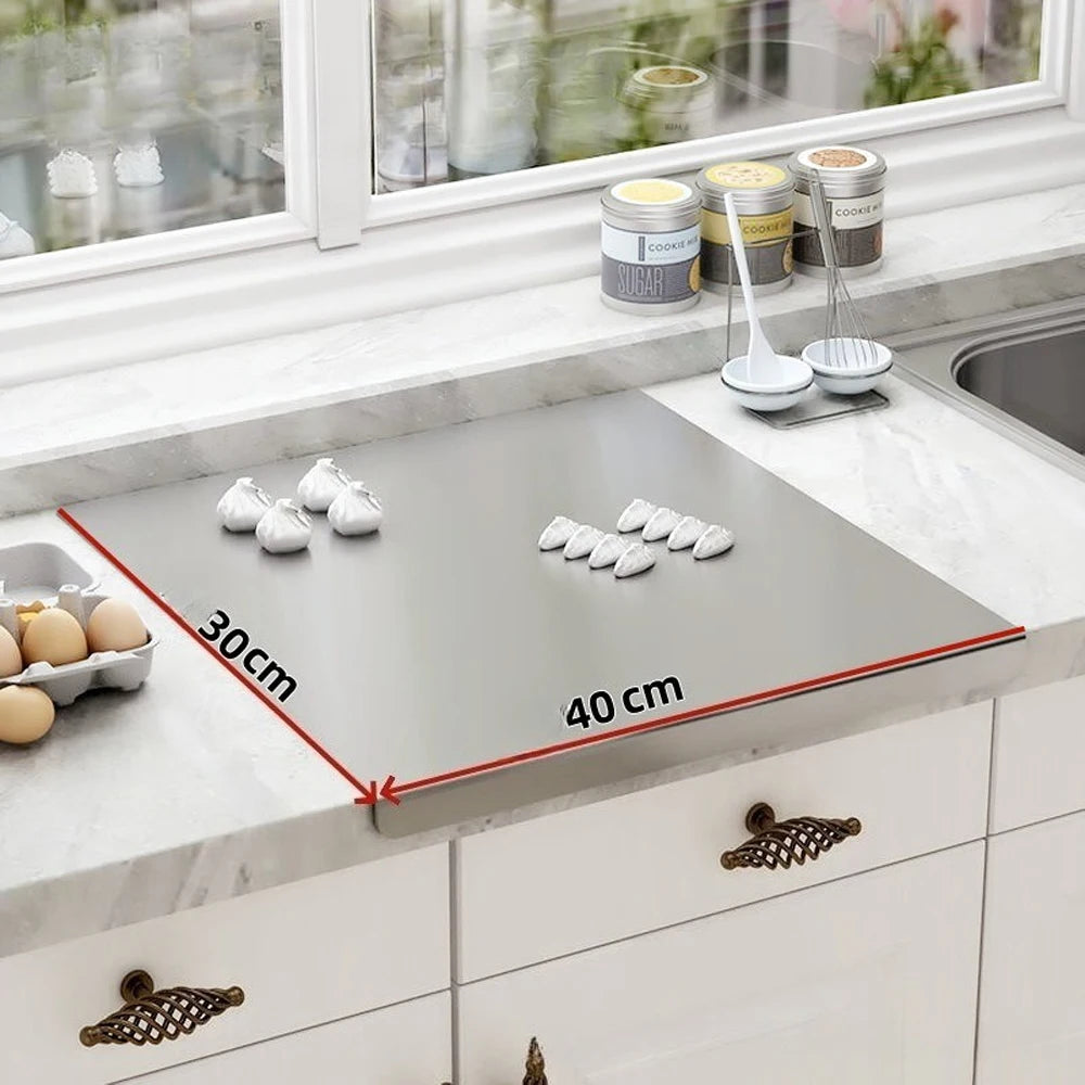 Planche de travail en acier inoxydable 304 – 30 × 40 cm