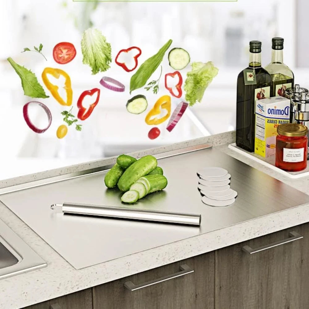 Planche de travail en acier inoxydable 304 – 30 × 40 cm